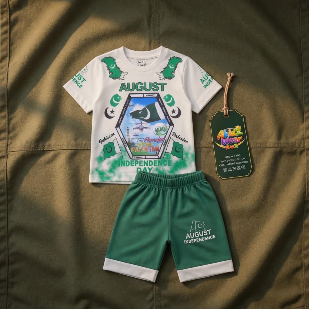 14 August Army Print Suit for Kids | AkidZ Wear 14 August collection Pakistan