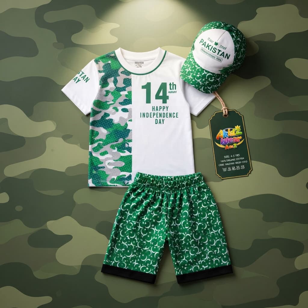 Army Camouflage Cap for Kids – 14 August | AkidZ Wear 14 August collection Pakistan