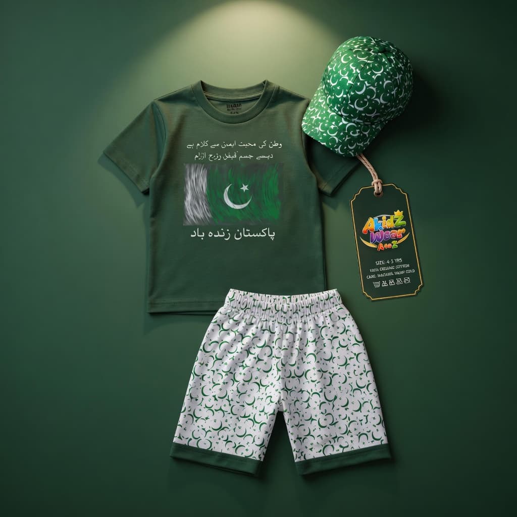 Azadi Green Cap for Kids – 14 August | AkidZ Wear 14 August collection Pakistan