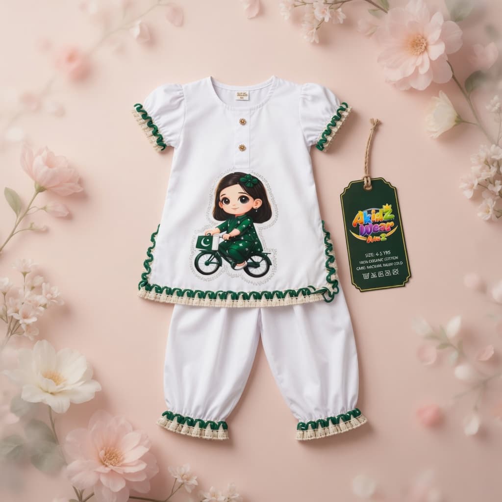 Azadi Special Frock for Girls – 14 August | AkidZ Wear 14 August collection Pakistan