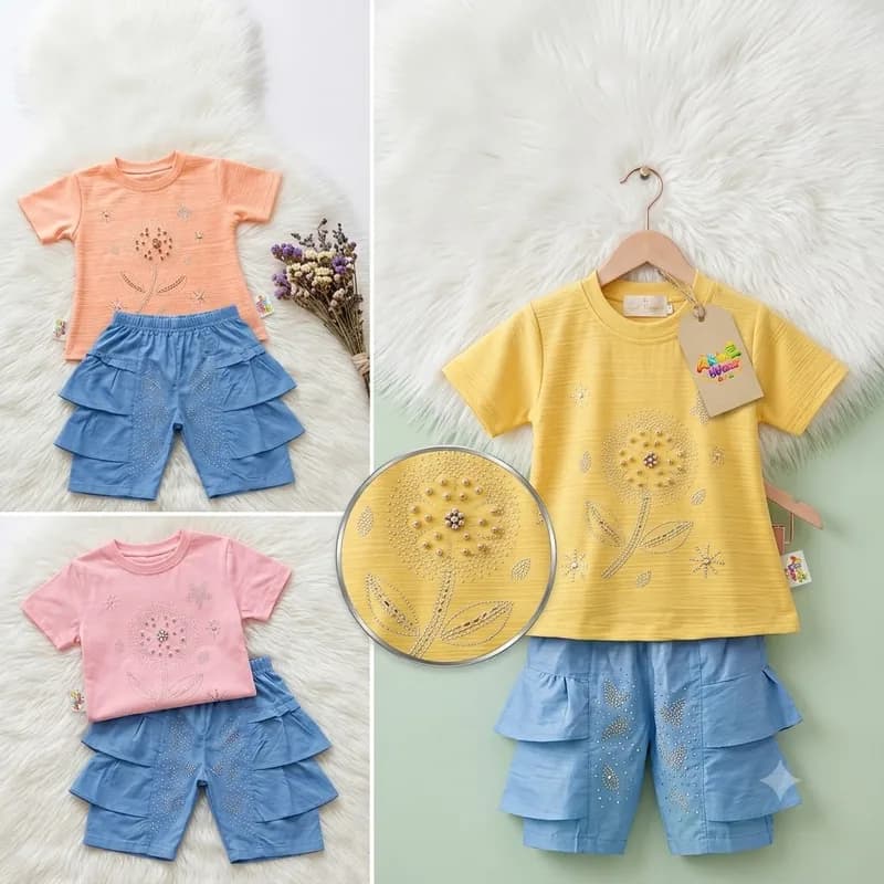 Bright Yellow Casual Suit for Kids | AkidZ Wear Kids collection Pakistan