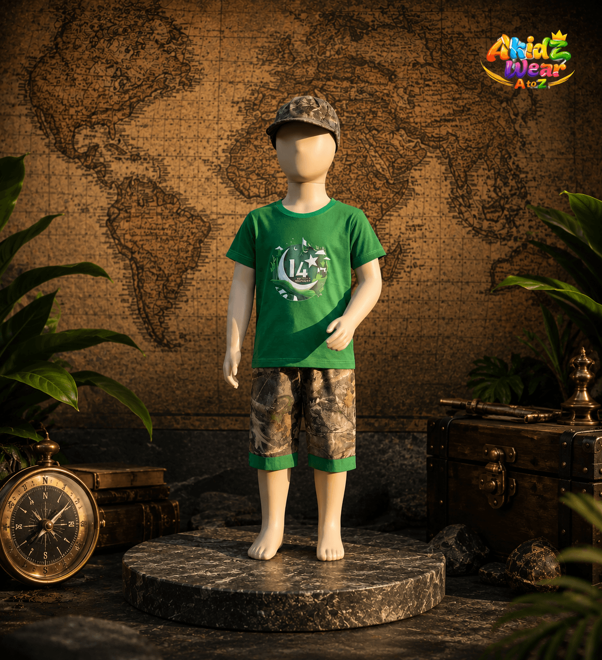 Charming Peach Cotton Suit for Kids – 14 August | AkidZ Wear 14 August collection Pakistan