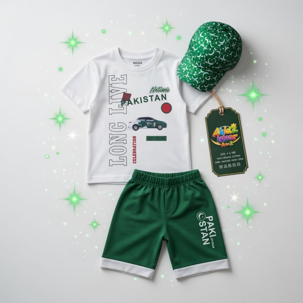 Long Live Pakistan Cap for Kids – 14 August | AkidZ Wear 14 August collection Pakistan
