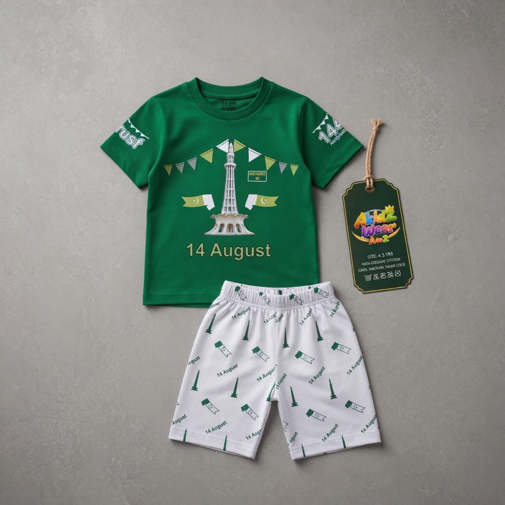 Minar-e-Pakistan Suit for Kids – 14 August | AkidZ Wear 14 August collection Pakistan