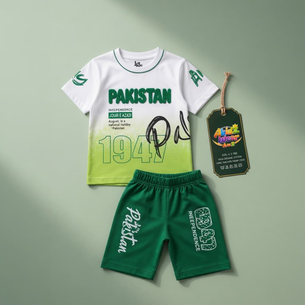 Pakistan 1947 Special Suit for Kids – 14 August | AkidZ Wear 14 August collection Pakistan