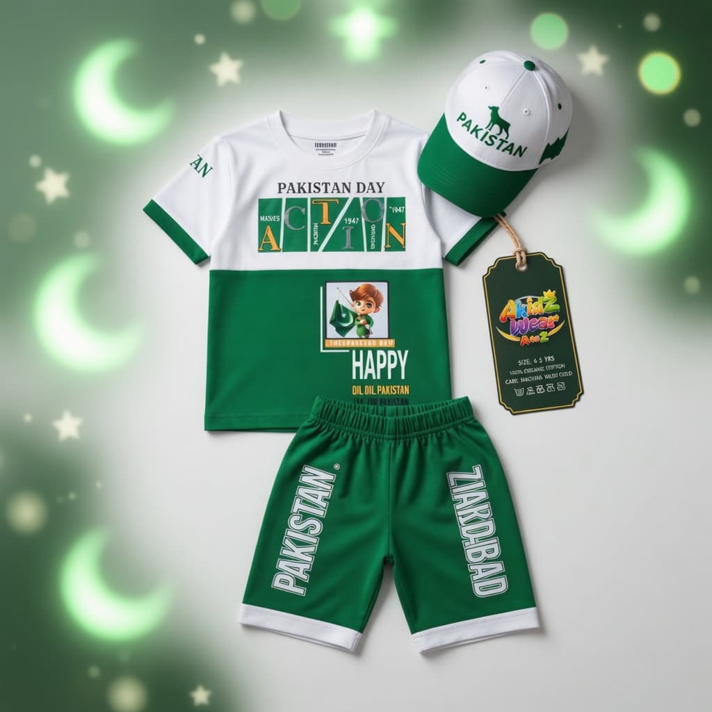 Pakistan Day Cap for Kids – 14 August | AkidZ Wear 14 August collection Pakistan