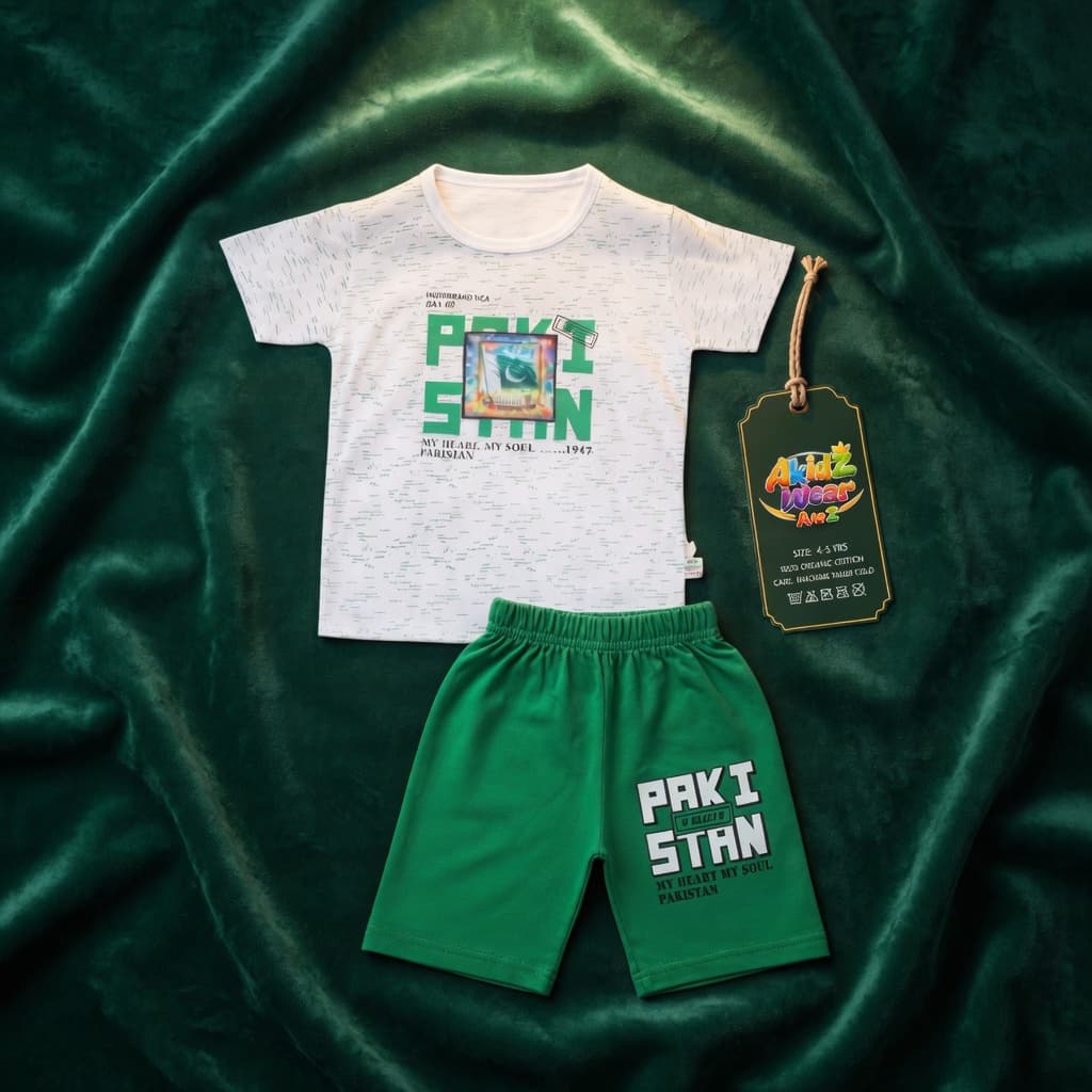 Pakistan Flag Independence Suit for Kids – 14 August | AkidZ Wear 14 August collection Pakistan