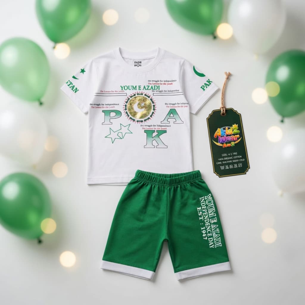 Youm-e-Azadi Cotton Suit for Kids – 14 August | AkidZ Wear 14 August collection Pakistan